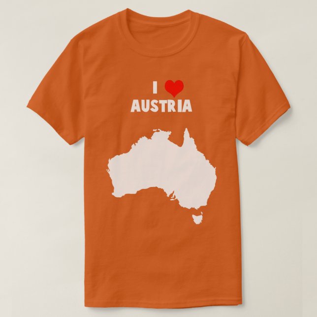 I Kärlek Australien, blandat upp Karta T Shirt (Design framsida)