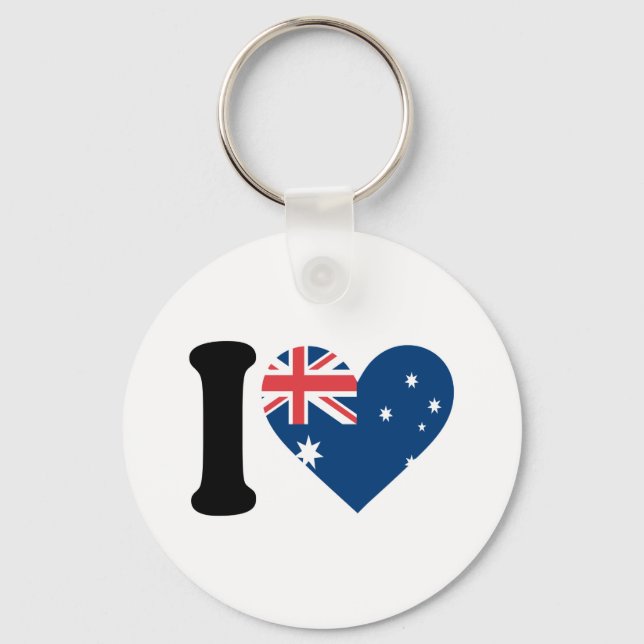 I Kärlek Australien Nyckelring (Framsida)