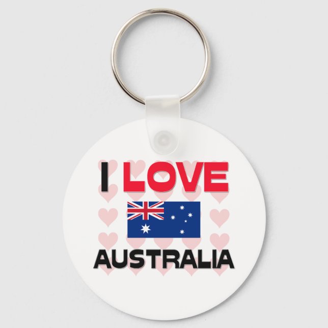 I Kärlek Australien Nyckelring (Framsida)