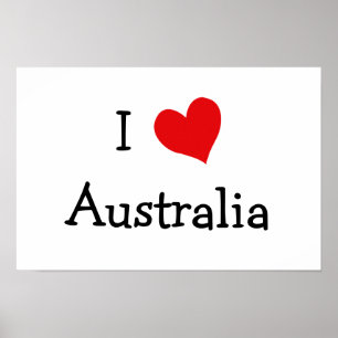 I Kärlek Australien Poster
