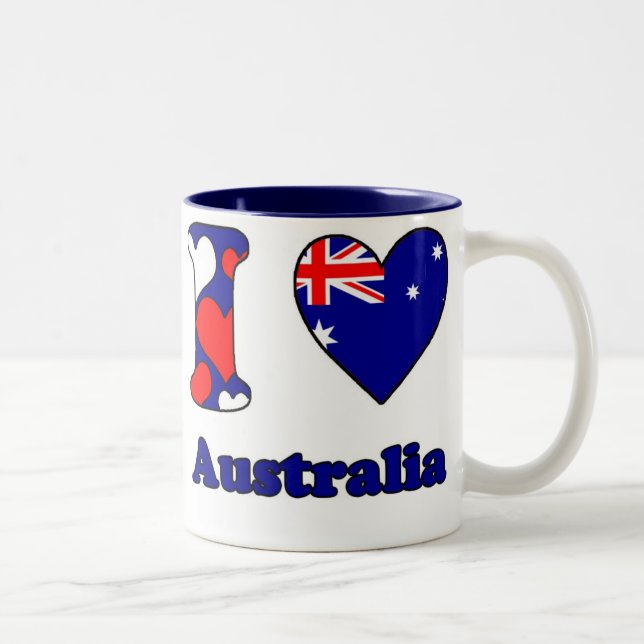I kärlek Australien Två-Tonad Mugg (Höger)