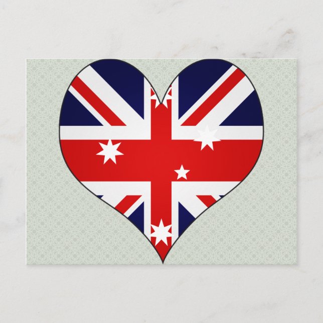 I Kärlek Australien Vykort (Framsida)