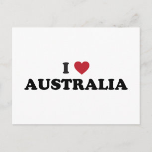 I Kärlek Australien Vykort