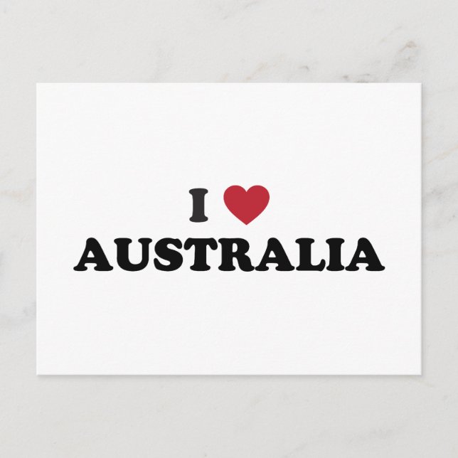 I Kärlek Australien Vykort (Framsida)