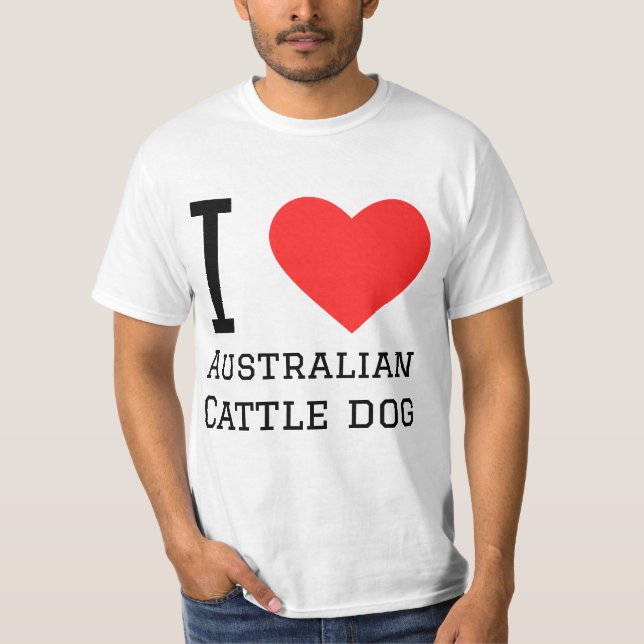 I kärlek Australiens boskap hund T Shirt (Framsida)