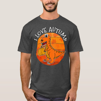 I Kärlek Autumn Dinosaur, Fall T-Rex, hösten 2022 T Shirt