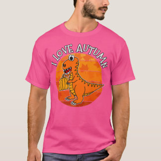 I Kärlek Autumn Dinosaur, Fall TRe, hösten 2022 T Shirt
