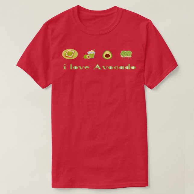 I kärlek Avocado 8 T Shirt (Design framsida)
