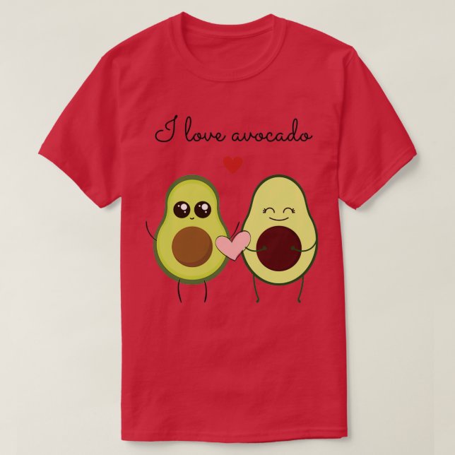 I kärlek avocado avocado par t shirt (Design framsida)