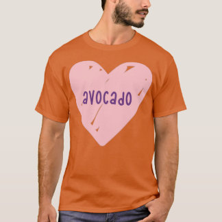 i kärlek avocado pastel rosa hjärta t shirt