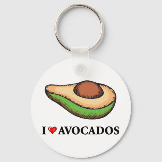 I Kärlek Avocados Nyckelring