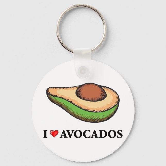 I Kärlek Avocados Nyckelring (Framsida)