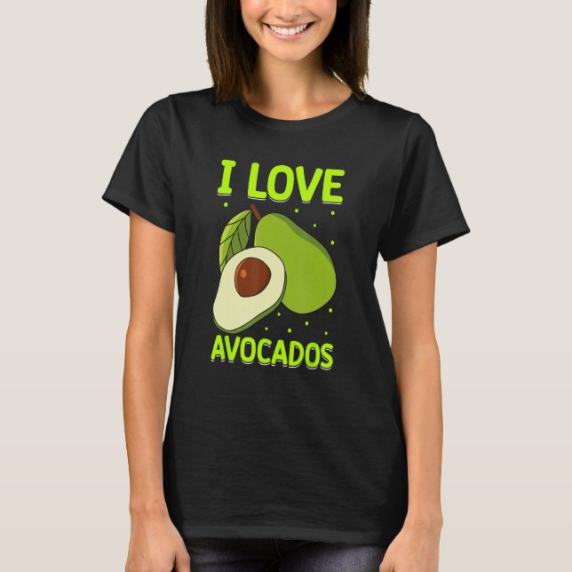 I Kärlek Avocados T Shirt (Framsida)