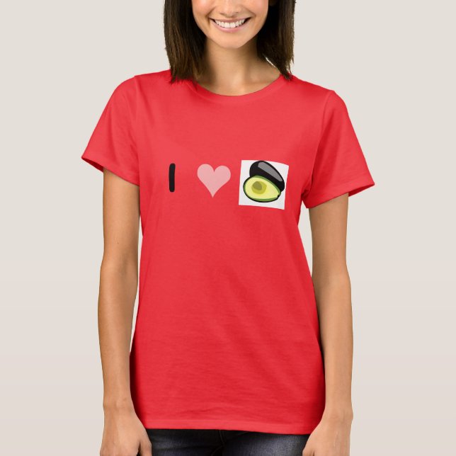 I Kärlek Avocados T Shirt (Framsida)