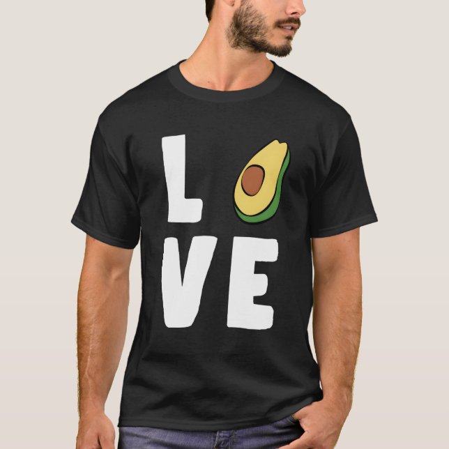 I Kärlek Avocados T Shirt (Framsida)