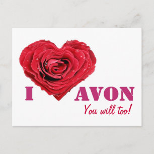 I Kärlek AVON-vykort Vykort
