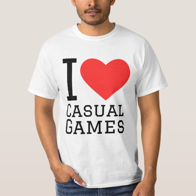 I kärlek avslappnad spel t shirt (Framsida)