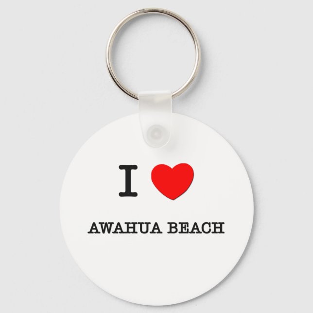I Kärlek AWAHUA BEACH Hawaii Nyckelring (Framsida)