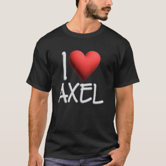 I Kärlek Axel Namn Personlig Manar Guy BFF Friend T Shirt