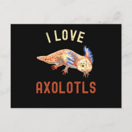 I Kärlek Axolotls, Cute Funny Axolotl Vykort