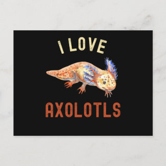 I Kärlek Axolotls, Cute Funny Axolotl Vykort