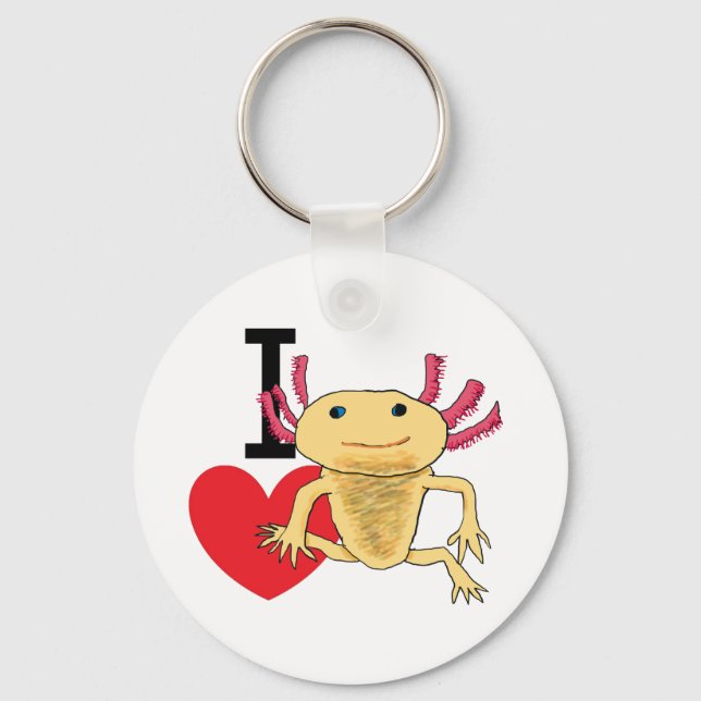 I Kärlek Axolotls Nyckelring (Framsida)