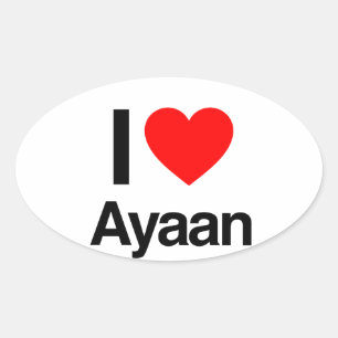 i kärlek ayaan ovalt klistermärke