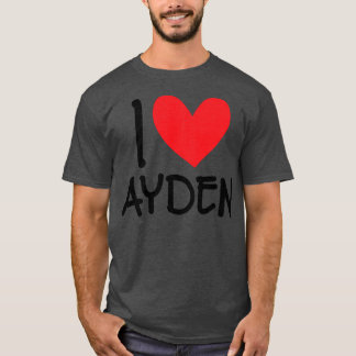 I Kärlek Ayden Namn Personlig Manar Guy BFF Friend T Shirt