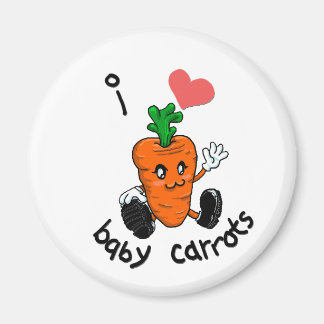 I kärlek baby carrots magnet