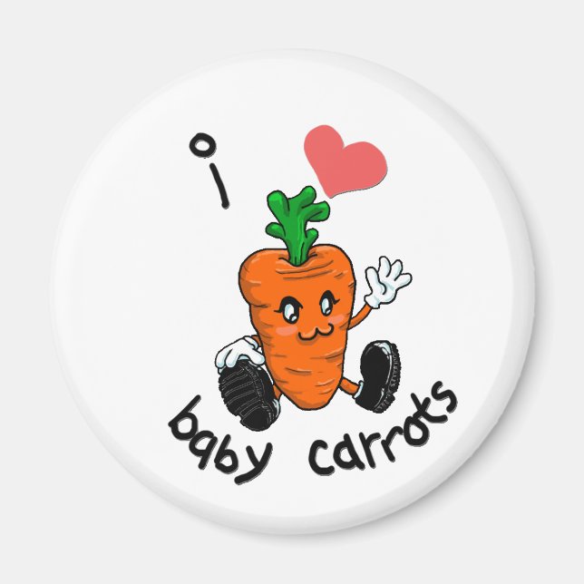 I kärlek baby carrots magnet (Framsidan)