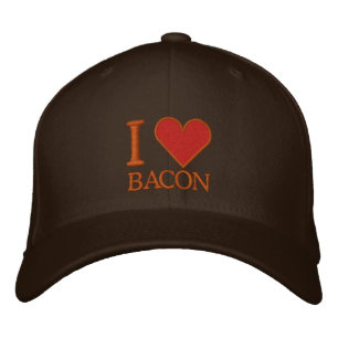 I KÄRLEK BACON BRODERAD KEPS