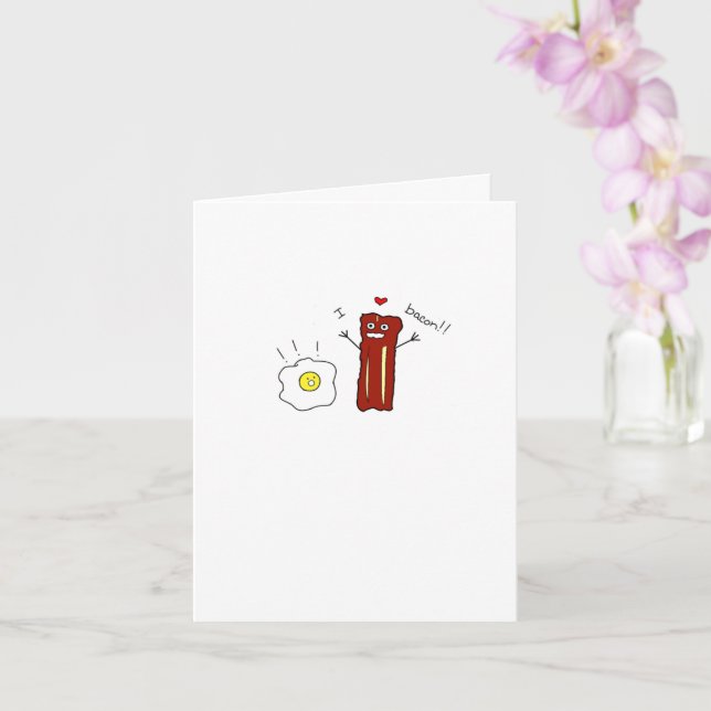 I kärlek Bacon Card Kort (Orkide)