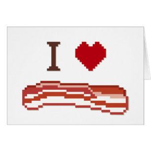 I Kärlek Bacon Hälsningskort