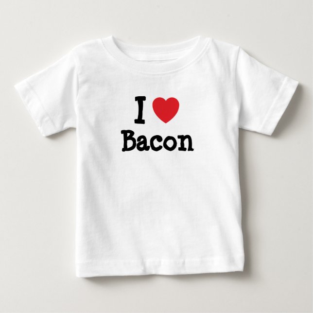 I kärlek Bacon hjärta T-Shirt (Framsida)