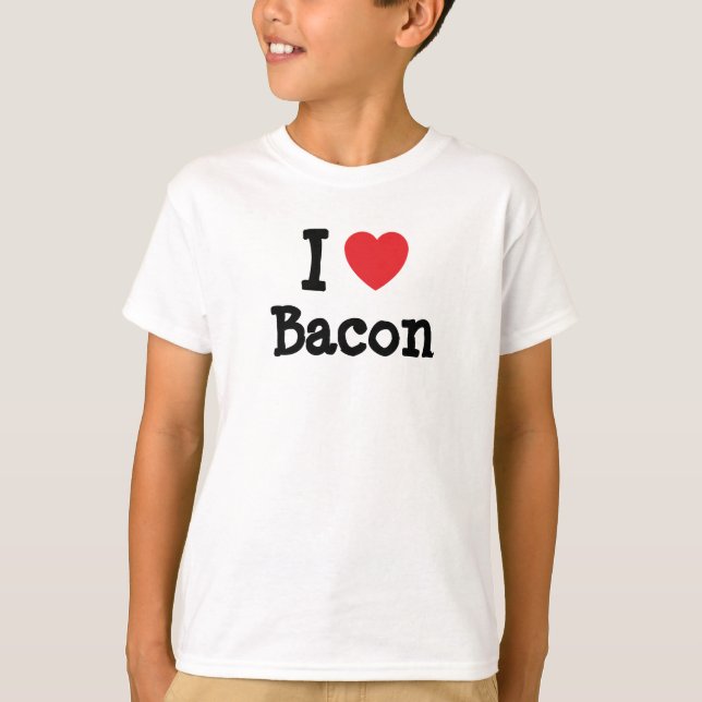 I kärlek Bacon hjärta T-Shirt (Framsida)