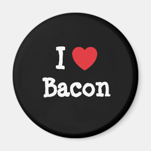 I kärlek Bacon hjärta T-Shirt Magnet
