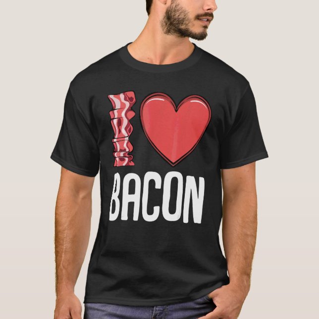 I Kärlek Bacon I Heart Bacon Breakfast Manar Women T Shirt (Framsida)
