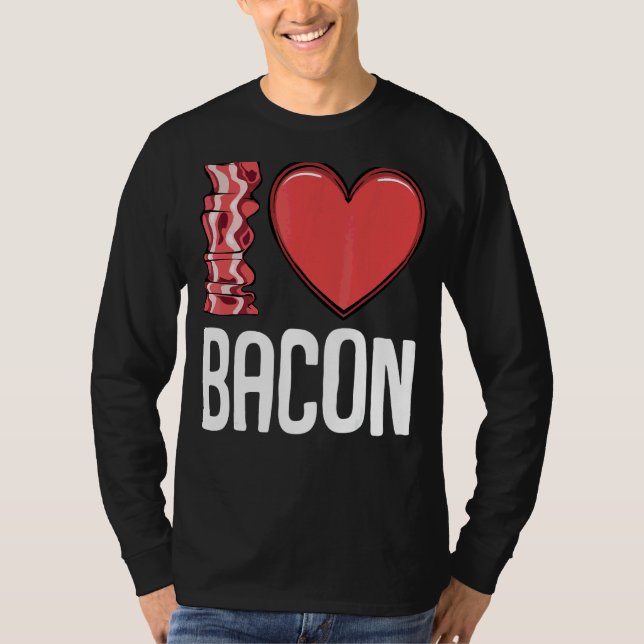 I Kärlek Bacon I Heart Bacon Breakfast Manar Women T Shirt (Framsida)