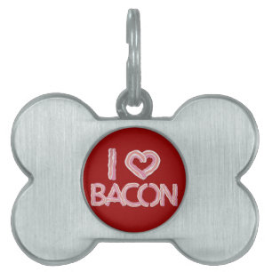 I Kärlek Bacon ID-bricka Husdjur