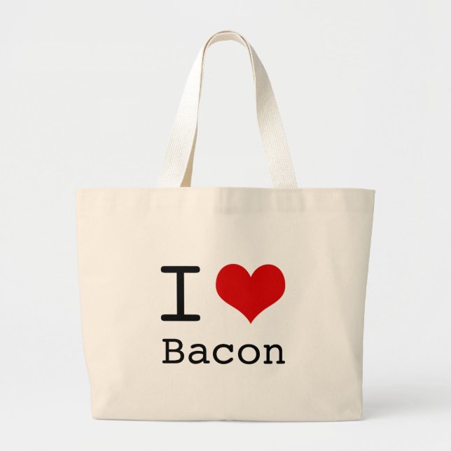 I Kärlek Bacon Jumbo Tygkasse (Framsidan)
