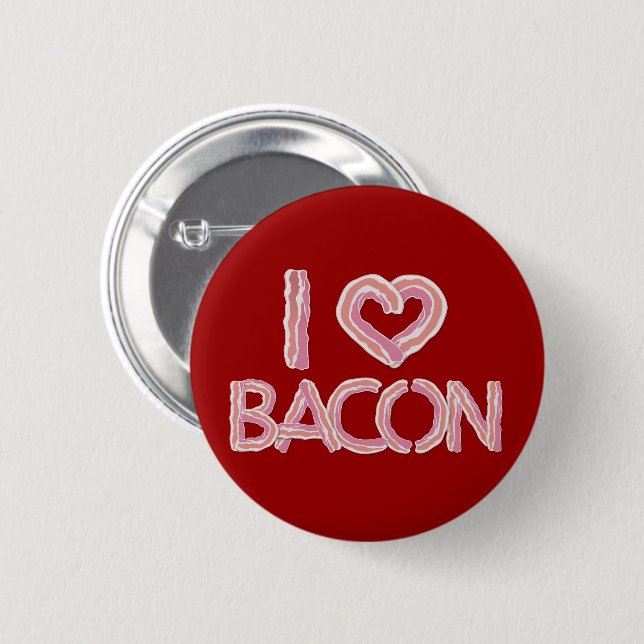 I Kärlek Bacon Knapp (Framsida & baksida)