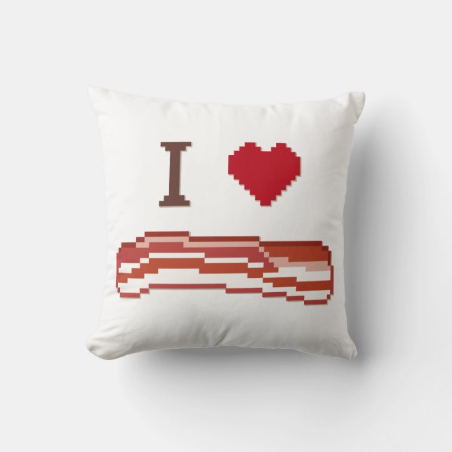 I Kärlek Bacon Kudde (Framsida)