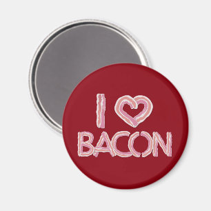 I Kärlek Bacon Magnet