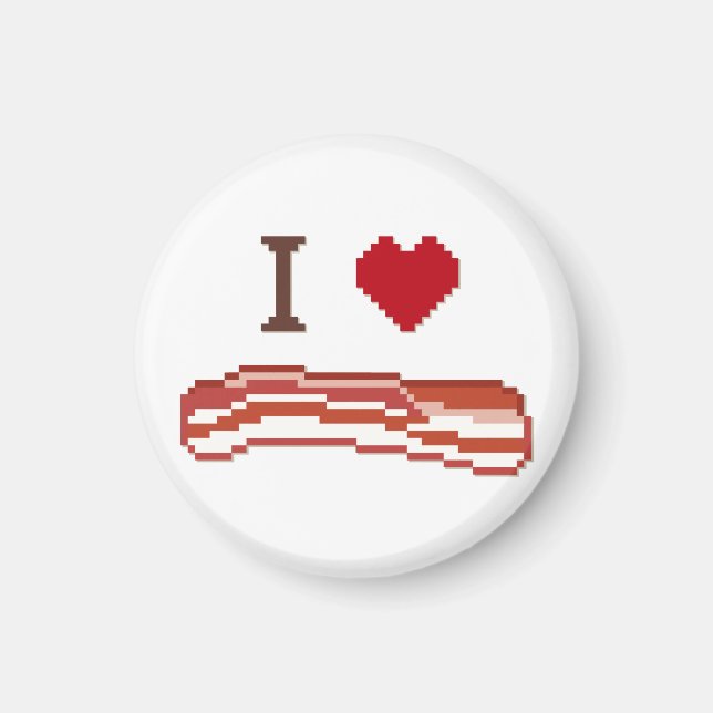 I Kärlek Bacon Magnet (Framsidan)