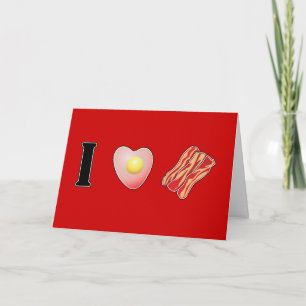I Kärlek Bacon och Kärlek You Valentine Helgkort