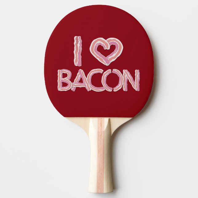 I Kärlek Bacon Pingisracket (Framsidan)