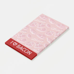 I Kärlek Bacon Post-it Block