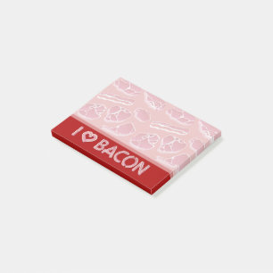 I Kärlek Bacon Post-it Block