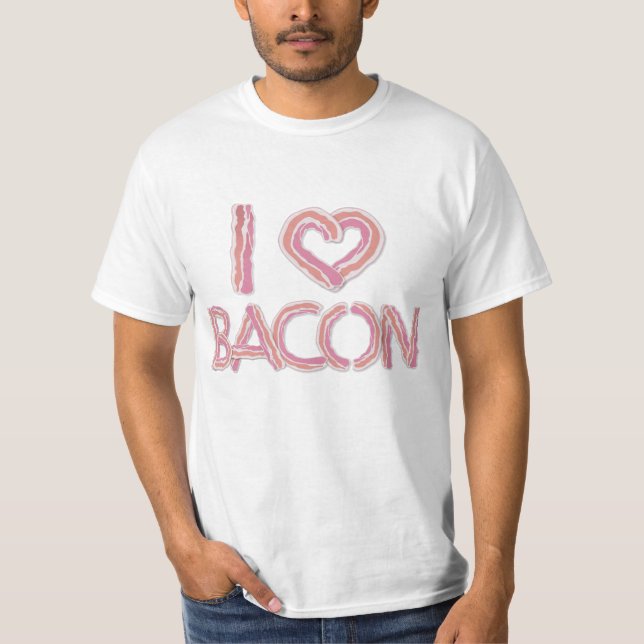 I Kärlek Bacon T-shirt (Framsida)