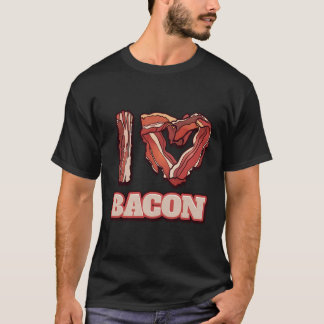 I Kärlek Bacon Theter Ord Funny American Meal Gift T Shirt